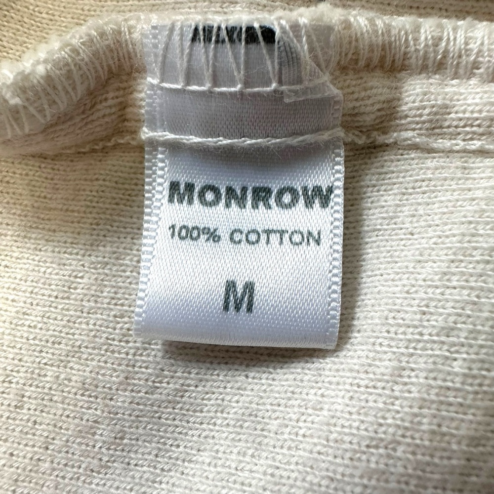 Monrow Revolve Cream Teddy‎ Fleece Boucle Cotton Shacket Jacket Womens Size M - Picture 15 of 15